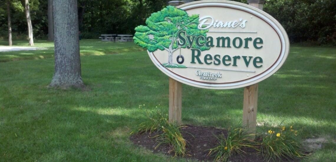 Diane's Sycamore Reserve sign